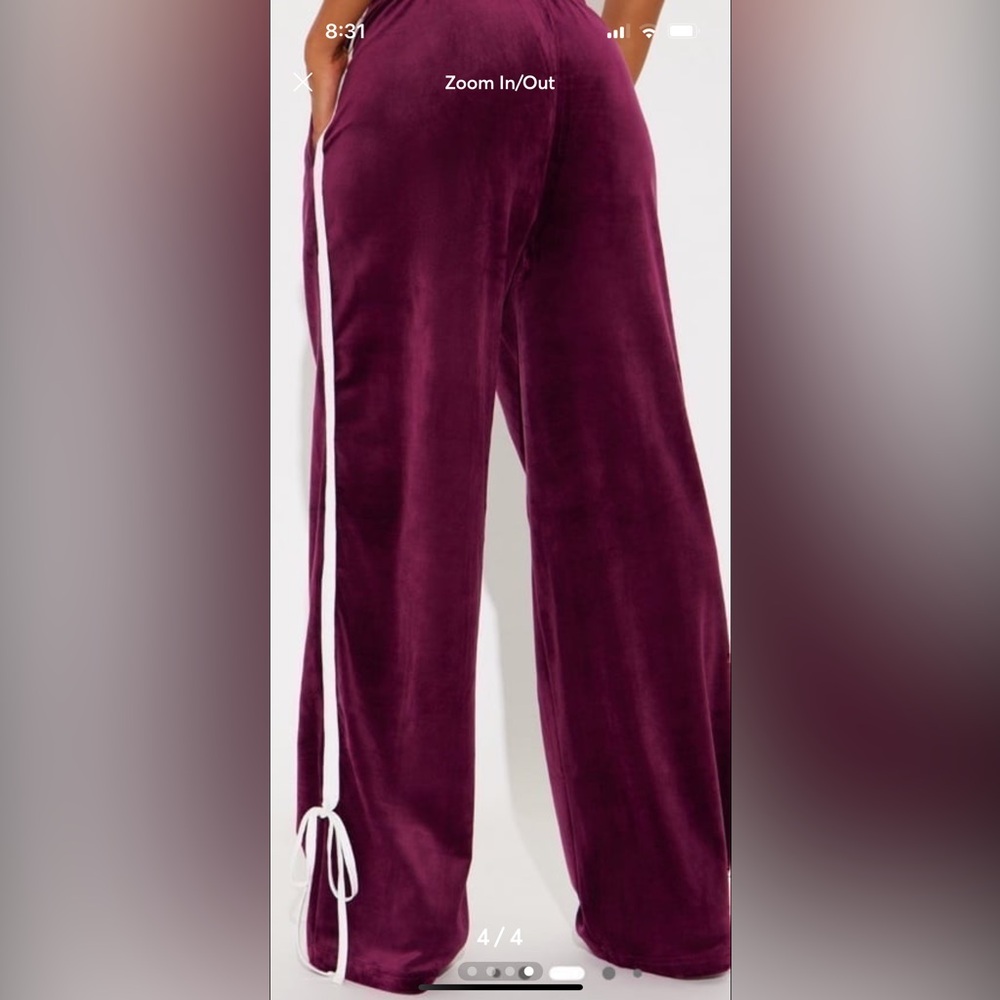 Fashion Nova Purple Velvet Pants